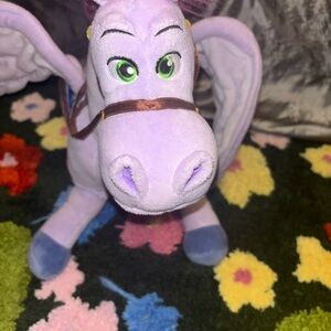 Purple and Green Stuffed Animal with Wings
